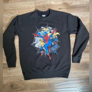 Marvel black full graphic crewneck small